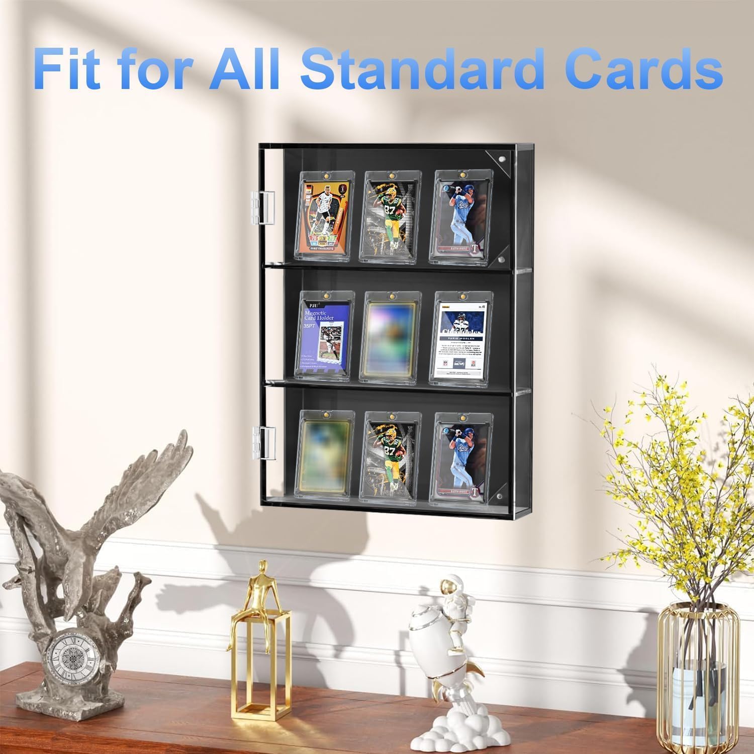 30/60/90pcs Magnetic Card Holder | 45 PT Magnetic Card Holder for Trading Cards, Magnetic Card Holder Cases Magnetic Card Case Clear Card Protectors for Thick Baseball Football Hockey Cards