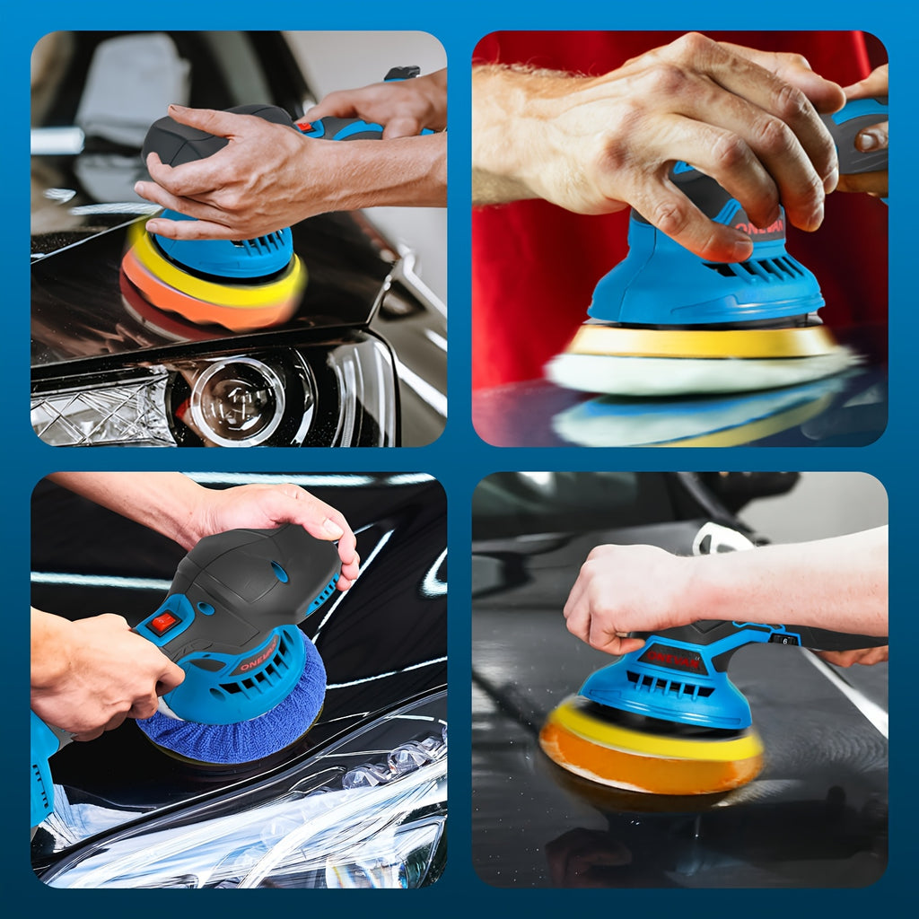 Cordless Electric Polisher, 6 Speeds, with Polishing And Waxing Functions, Suitable for Car Paint Polishing And Repair And Household Cleaning And Maintenance, Gift