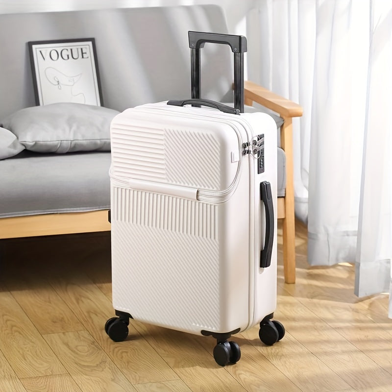 1pc 20 Inch Suitcase Luggage, Travel Functional Boarding Case, Premium Hardside Carry-On Suitcase - Durable ABS+PC Shell, Spinner Wheels, Combination Lock, Aluminum Alloy Handle - Perfect For Casual Business Travel