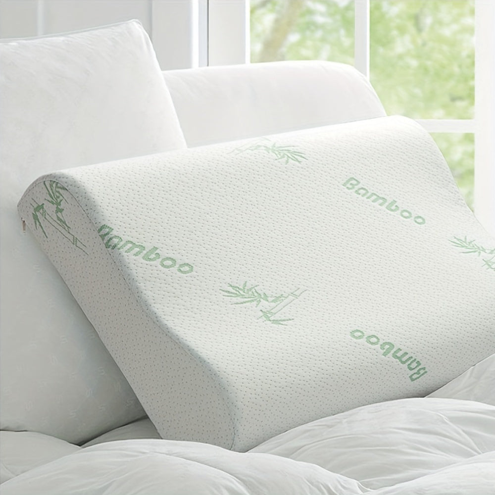 1pc Contour Sleeping Pillow Orthopedic Anti Snore, Soft Supportive Comfortable Washable Cover Sleep Pillow