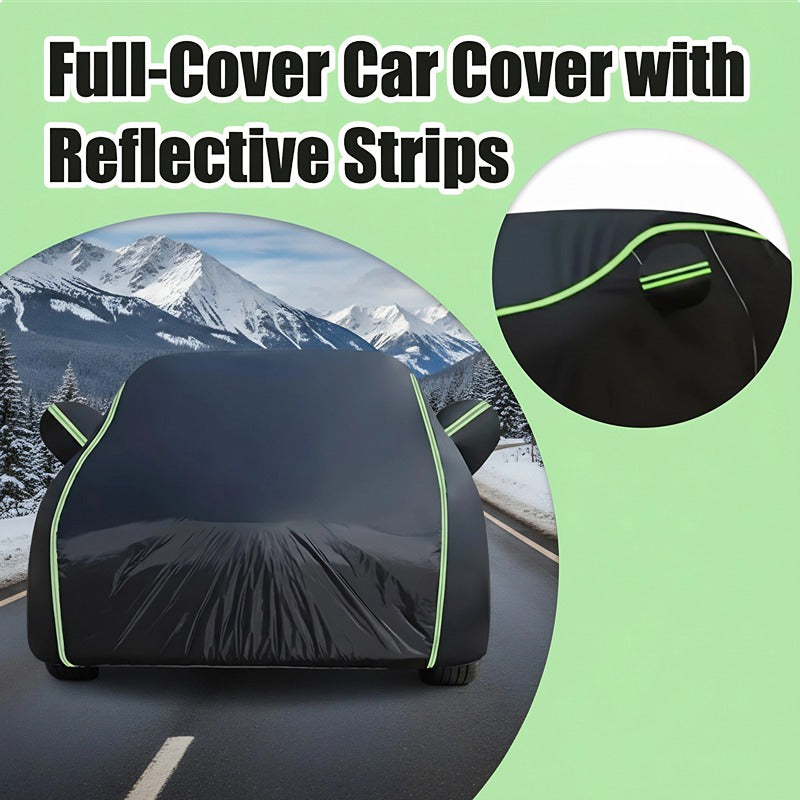 Professional car cover set available in four precise sizes SUV-YL SUV-YXL Sedan-L Sedan-XL, crafted from high-strength 100% polyethylene tarpaulin material offering exceptional sturdiness and durability, complete waterproof protection layer effectively pr