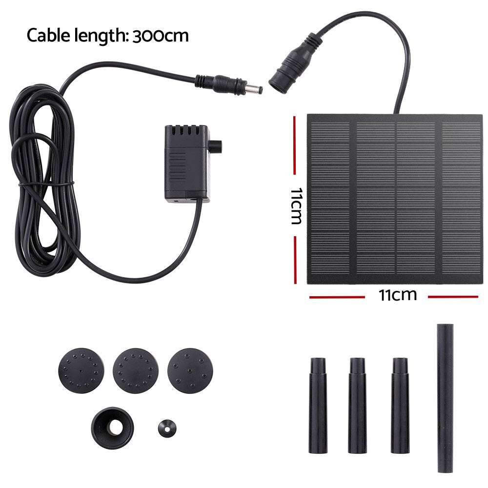 2.6FT Solar Fountain Pump - Black for Australian Homes – close-up product details