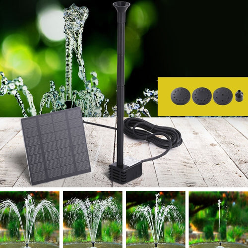 2.6FT Solar Fountain Pump - Black for Australian Homes – main product view