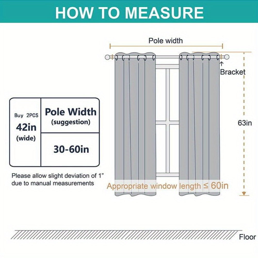 2-Pack Beige Blackout Curtain Set product detail 8