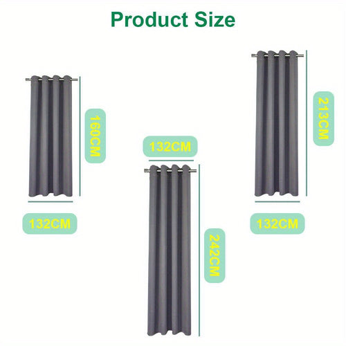 2-Pack Beige Blackout Curtain Set product detail 2