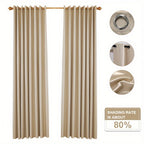 2-Pack Beige Blackout Curtain Set product detail 14