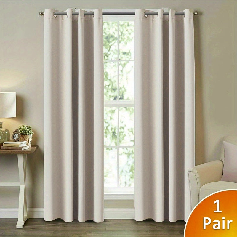 2-Pack Beige Blackout Curtain Set product detail 19