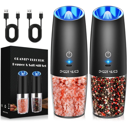 Rechargeable Salt and Pepper Mill Set main product view for Australian shoppers