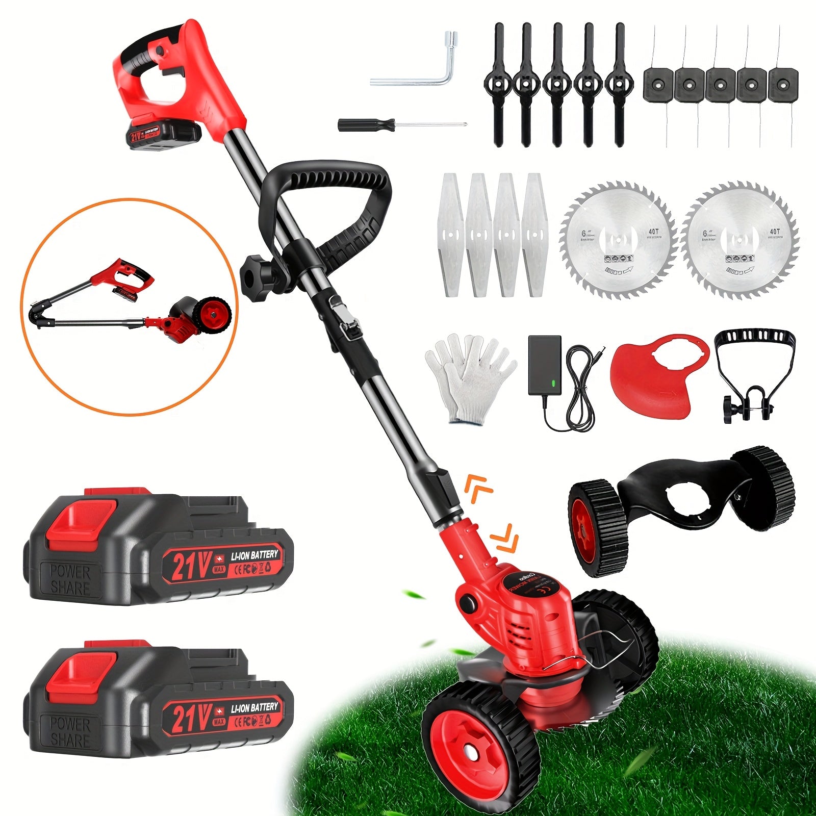 Cordless Electric Lawn Mower detail view 2 for Australian shoppers