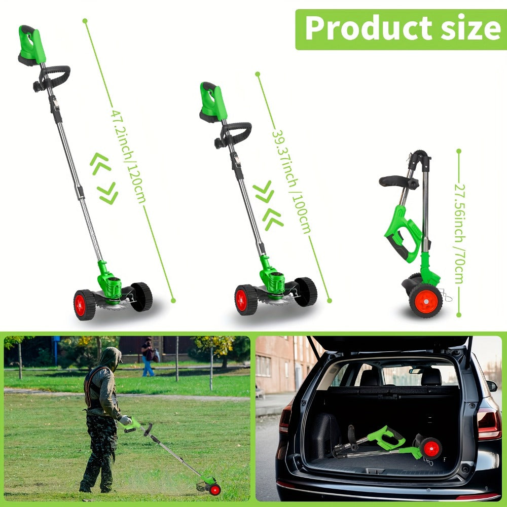 2-Pack Foldable Cordless Electric Lawn Mower - lawn and garden – close-up product details