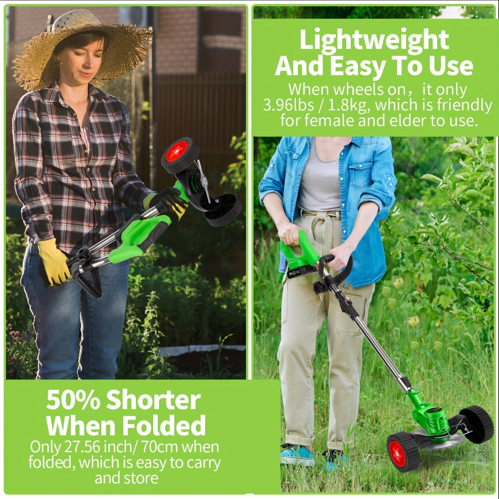 2-Pack Foldable Cordless Electric Lawn Mower - lawn and garden – feature reference