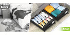 2-Pack Metal Rolling Under-Bed Storage Box - clothes, shoes and – additional product view 15