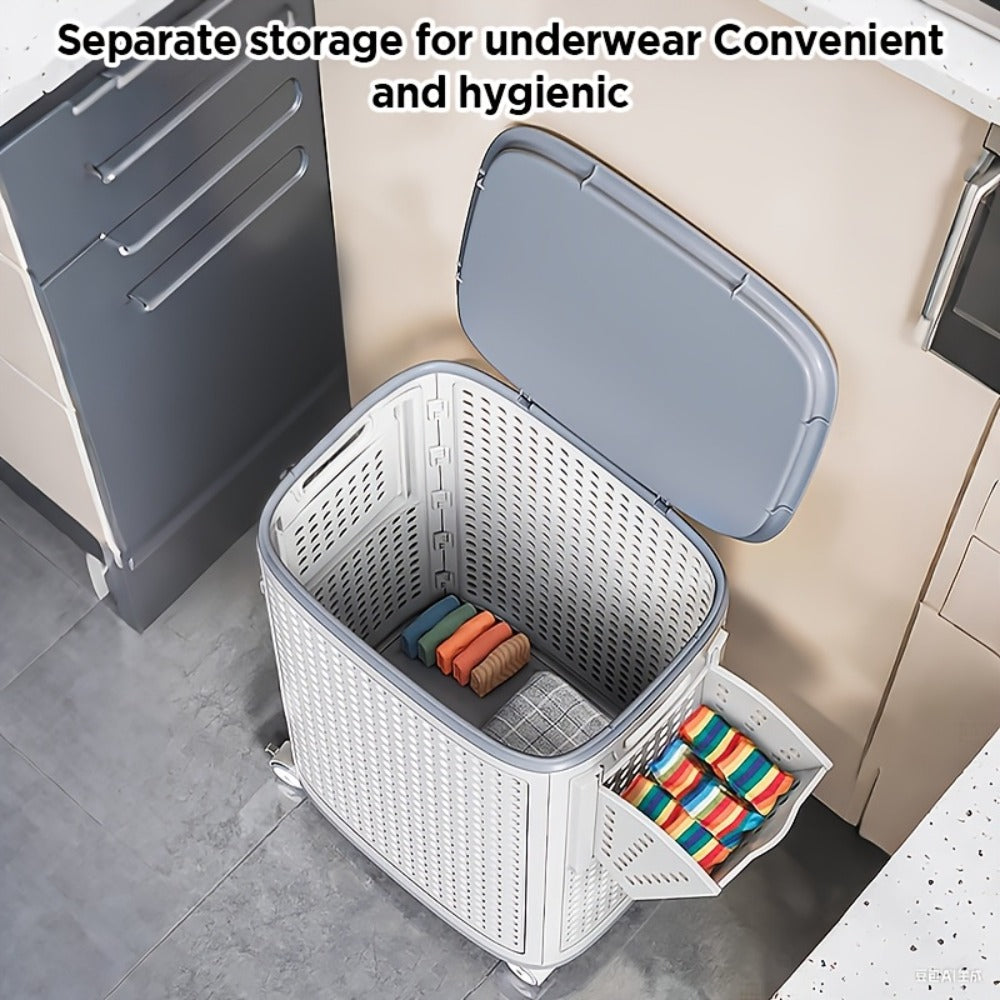 2-Pack Rolling Handled Storage Basket product detail 3
