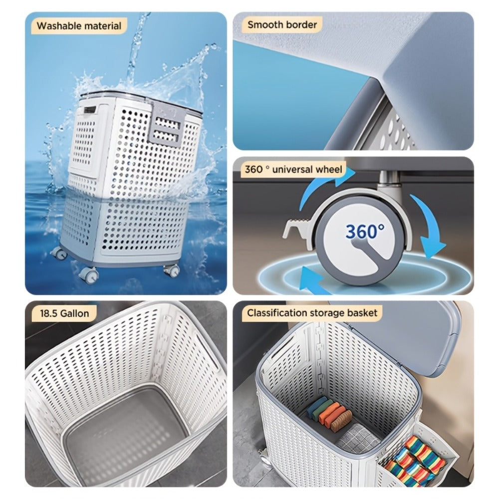 2-Pack Rolling Handled Storage Basket product detail 5