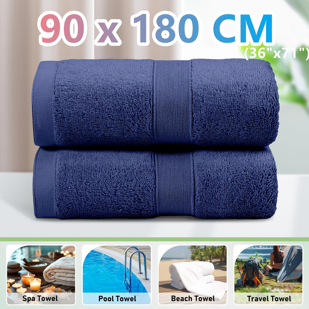 2-Piece Cotton Bath Towel Set product detail 26