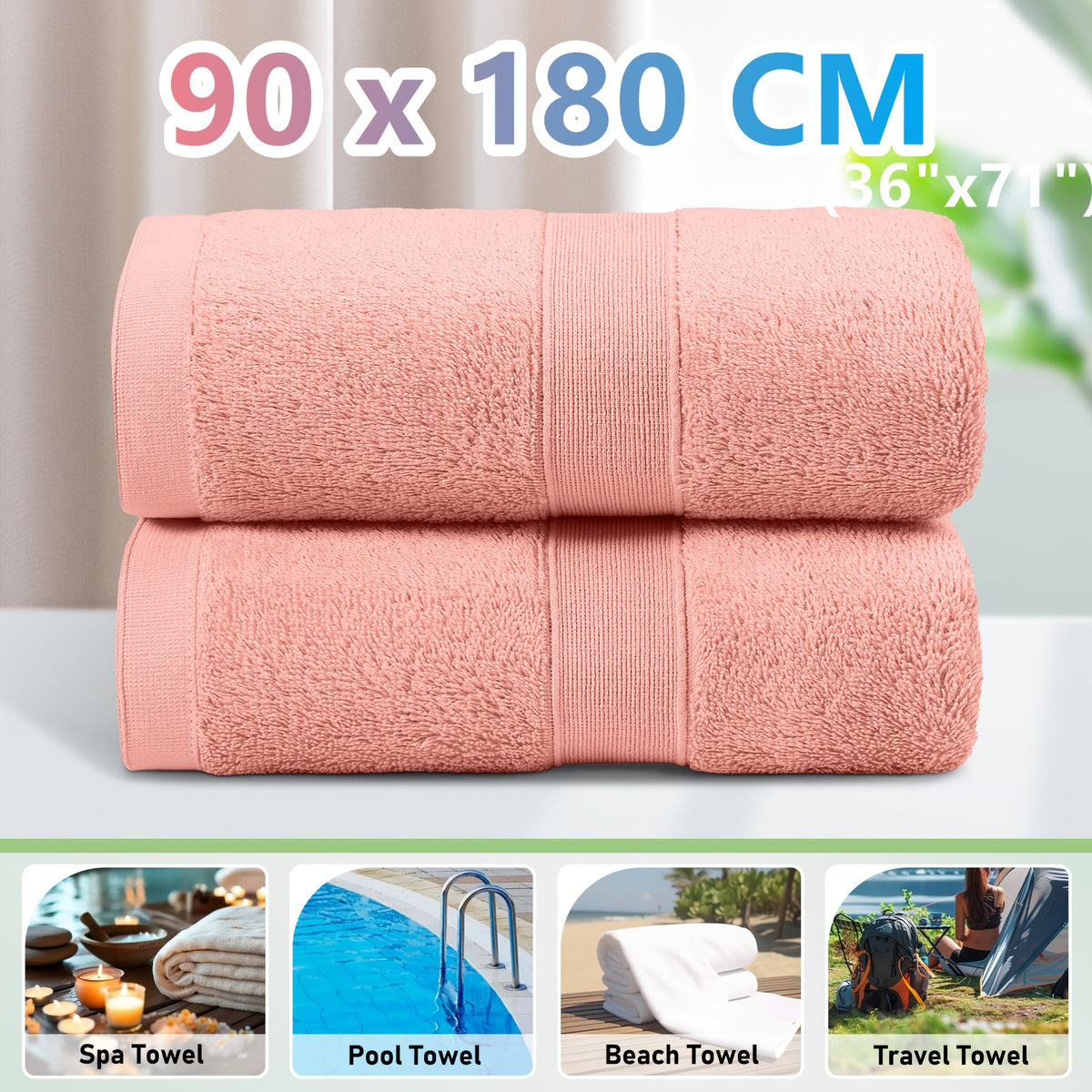 2-Piece Cotton Bath Towel Set product detail 29