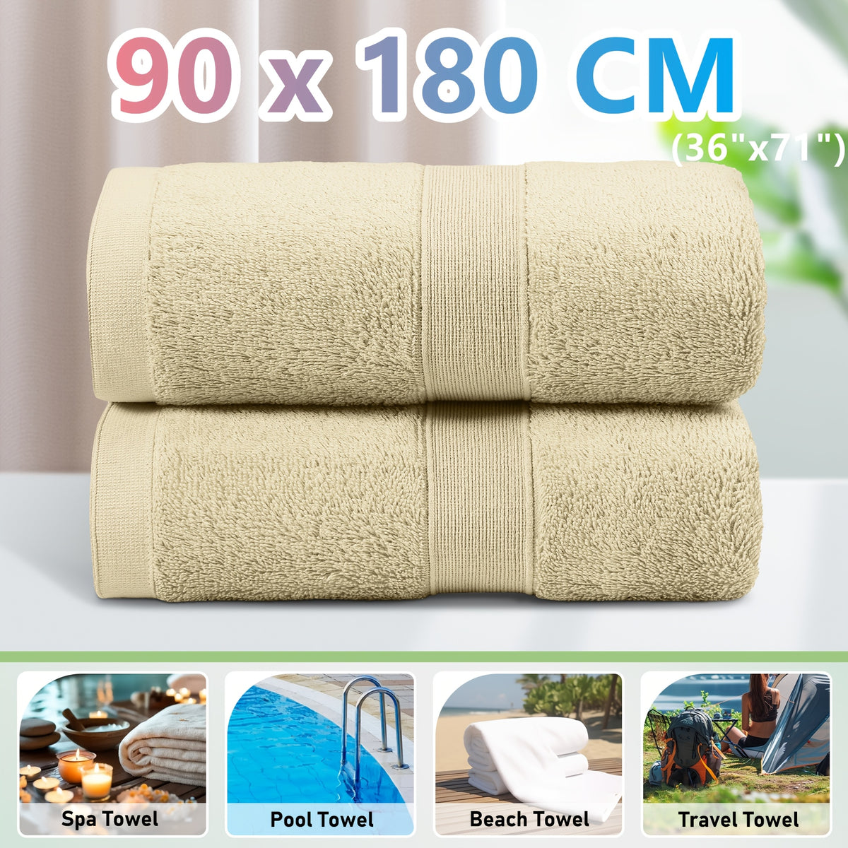 2-Piece Cotton Bath Towel Set product detail 32