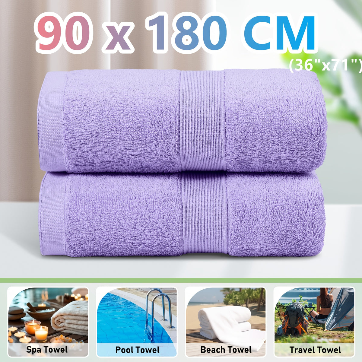 2-Piece Cotton Bath Towel Set product detail 33