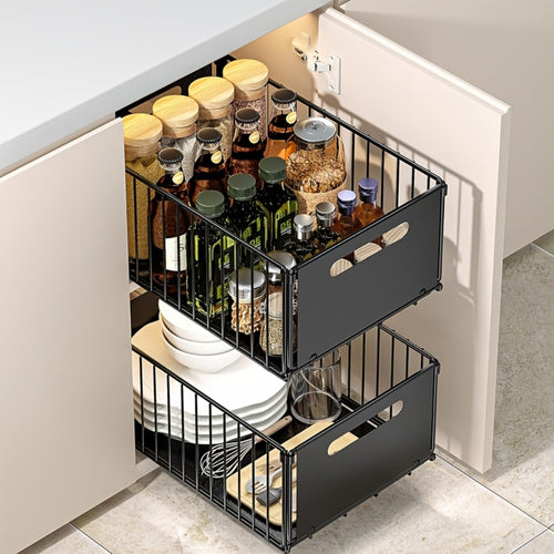 2-Piece Pull-Out Cabinet Organiser for Australian homes