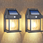-Piece Solar Motion Sensor Security Wall Light for the stated outdoor use