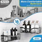 2-Piece Stainless Steel Shower Caddy Organiser - Rust-Resistant – alternate design view