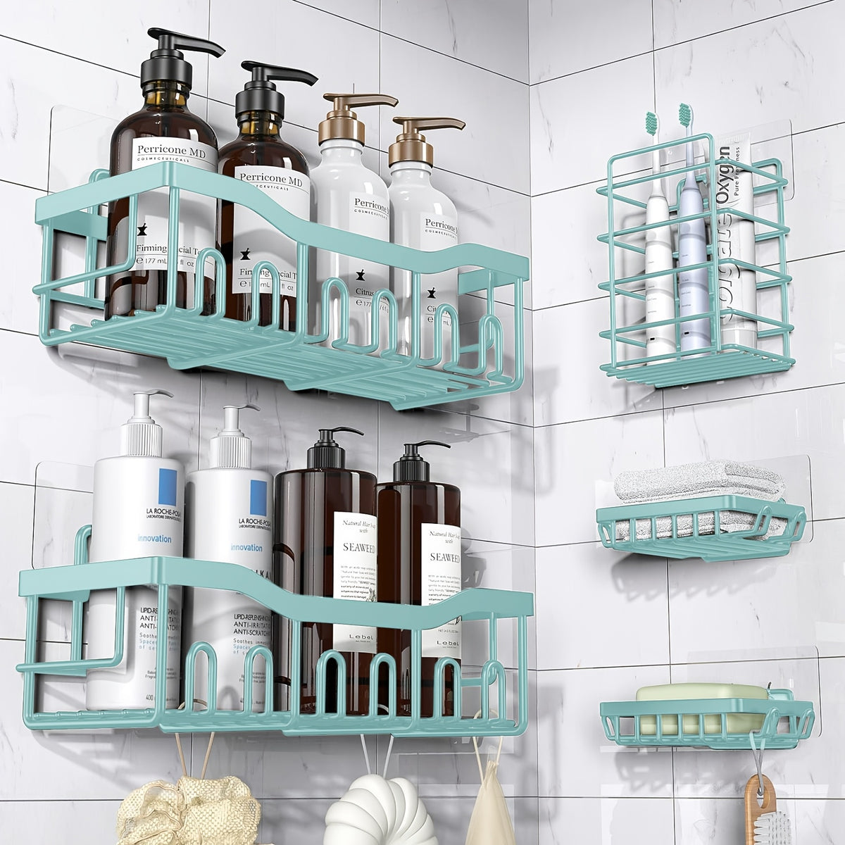 2-Piece Stainless Steel Shower Caddy Organiser - Rust-Resistant – additional product view 16