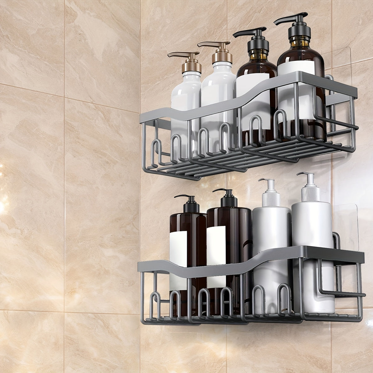 2-Piece Stainless Steel Shower Caddy Organiser - Rust-Resistant – additional product view 19