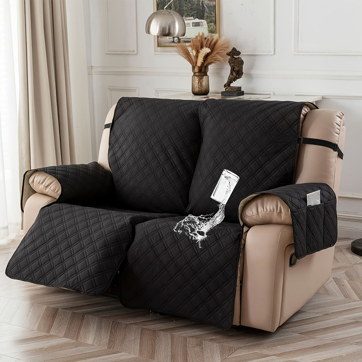 2-Seat Washable Recliner Chair Cover product detail 40