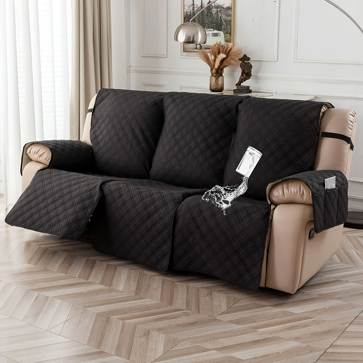 2-Seat Washable Recliner Chair Cover product detail 41