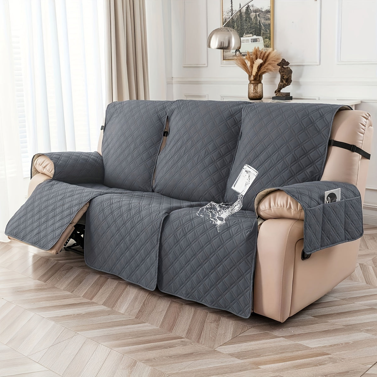 2-Seat Washable Recliner Chair Cover product detail 42