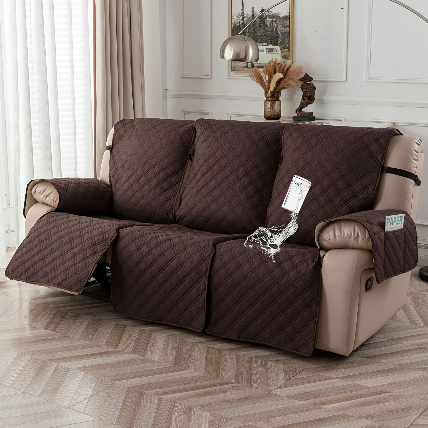 2-Seat Washable Recliner Chair Cover product detail 45