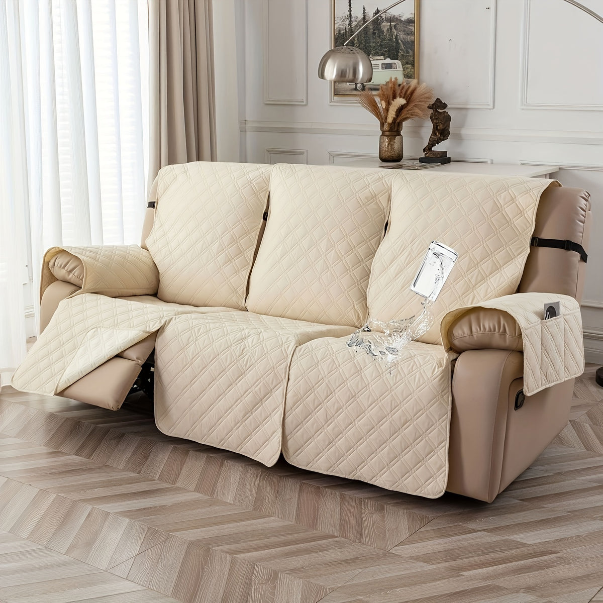 2-Seat Washable Recliner Chair Cover product detail 48