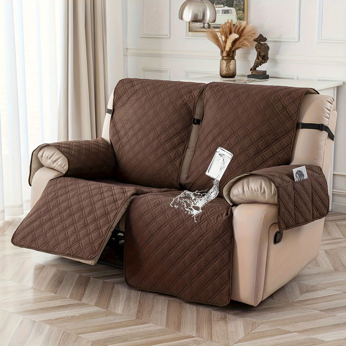 2-Seat Washable Recliner Chair Cover product detail 50