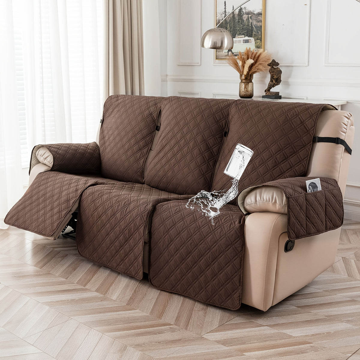 2-Seat Washable Recliner Chair Cover product detail 51