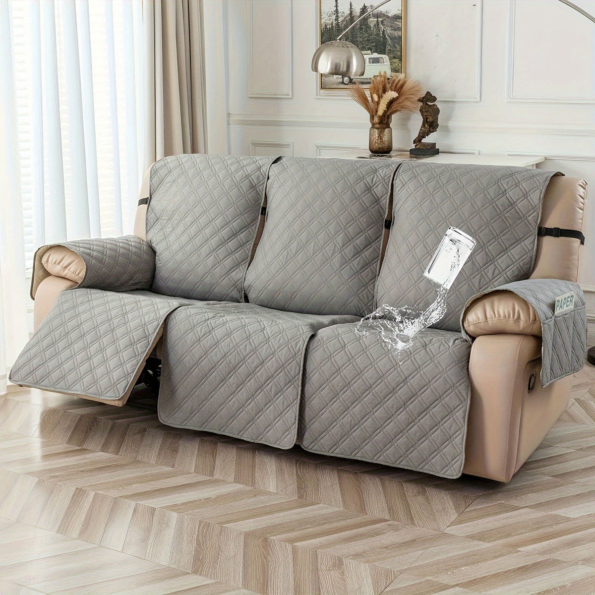 2-Seat Washable Recliner Chair Cover product detail 54