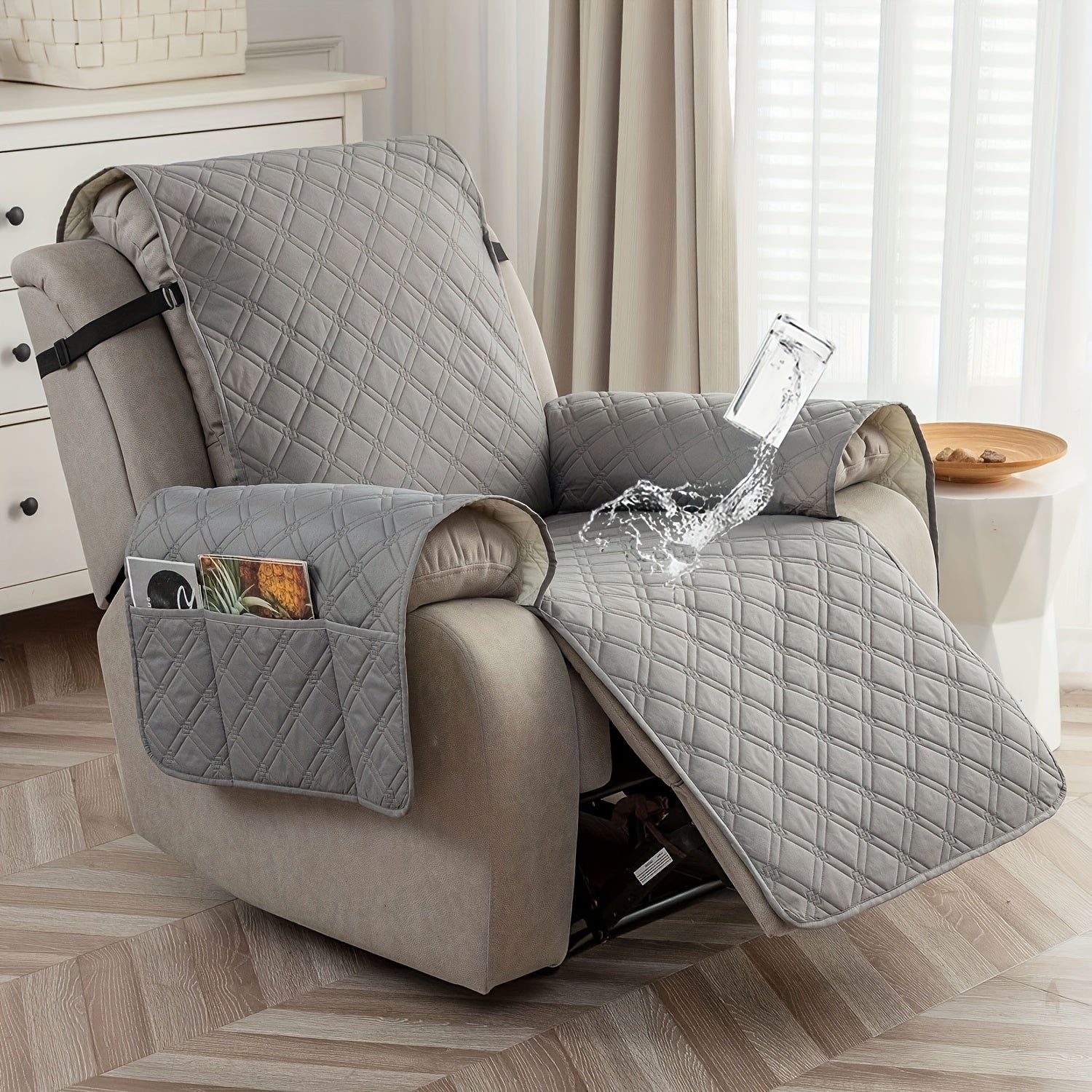 2-Seat Washable Recliner Chair Cover product detail 55