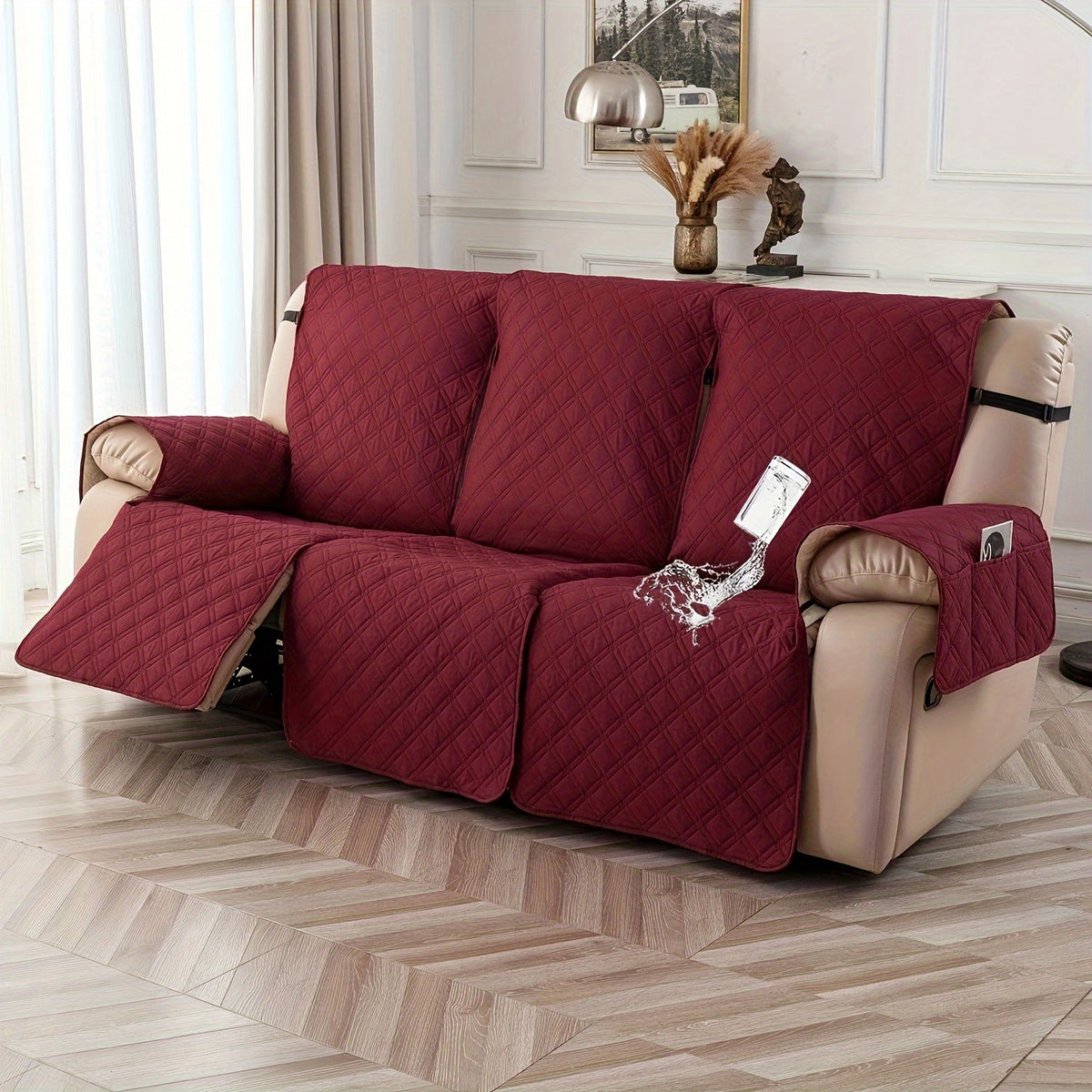 2-Seat Washable Recliner Chair Cover product detail 65
