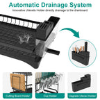 2-Tier Collapsible Dish Rack – Carbon Steel Kitchen Drainer – alternate product view