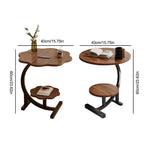 2-Tier Round Coffee Table – Modern Wood & Metal Side Table – additional product view 17