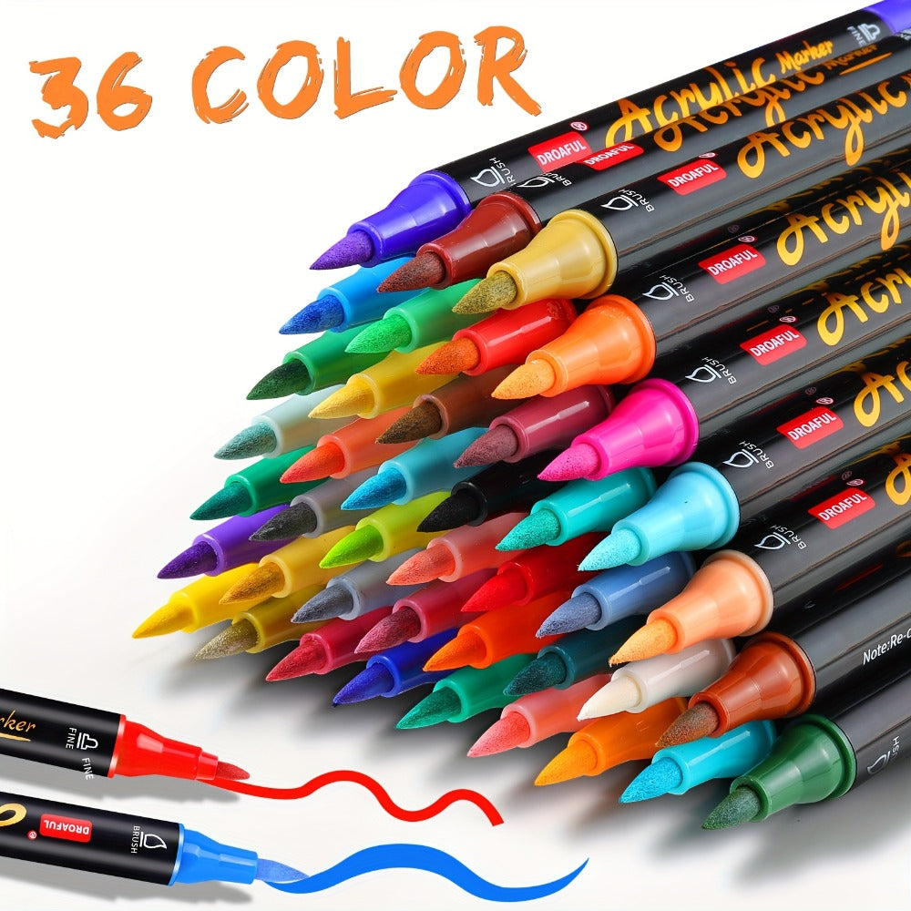 20 Color Dual Tip Art Marker Set for Home Studio Projects – alternate product view