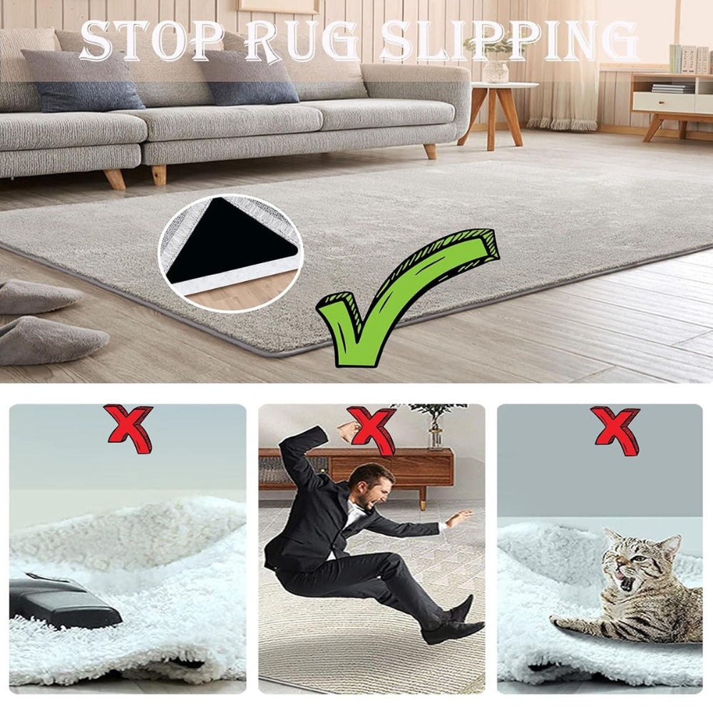 20 Pcs Washable Reusable Rug Gripper Set - hardwood and tile floor – alternate design view