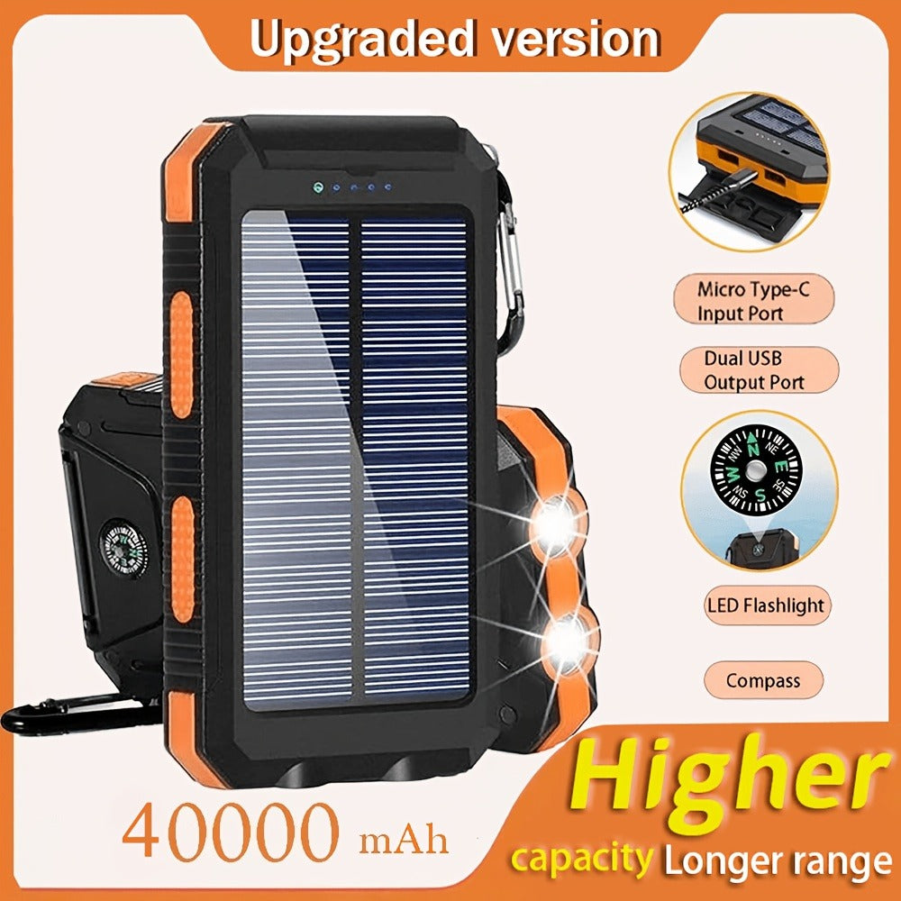 20000mAh Solar Power Bank — Compact Design for Travel and Daily Use – product detail angle