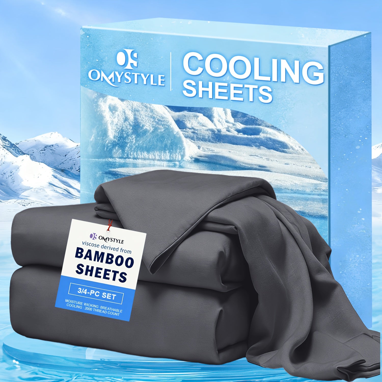 2000TC Cooling Deep-Pocket Bed Sheet Set - bedrooms, guest rooms and – additional product view 27