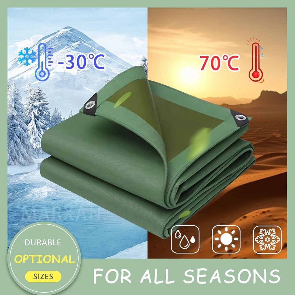 Heavy Duty Waterproof & UV-Resistant Canvas Tarpaulin - All-Weatherproof Outdoor Cover with Reinforced Corners, Large Heavy-Duty Tarp for Camping, Construction, Agriculture - Available in 2x3m, 3x3m, 3x4m, 4x6m, 10m - Includes Bonus Nylon Rope - Ide