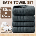 4pcs Cotton Bath Towels Set - 500GSM Thick, Ultra Soft & Water Absorbent, Durable, 65x130cm, Perfect For Hotel, Bathroom, Spa, Fitness, Swimming - Machine Washable And Easy To Care, Wash Cloths