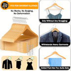 20pcs Wooden Clothes Hanger Set - bedroom and wardrobe organisation – design and construction details