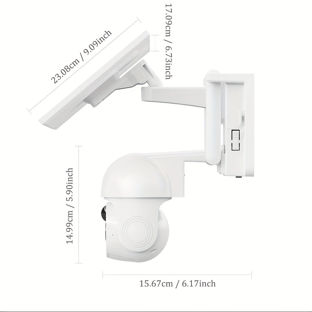 XIAOVV P6 1080P Wireless Outdoor WiFi Solar Security Camera IP65 Motion Detection Full Color Night Vision Two Way Audio Alarm Push Support 2.4GHz Network