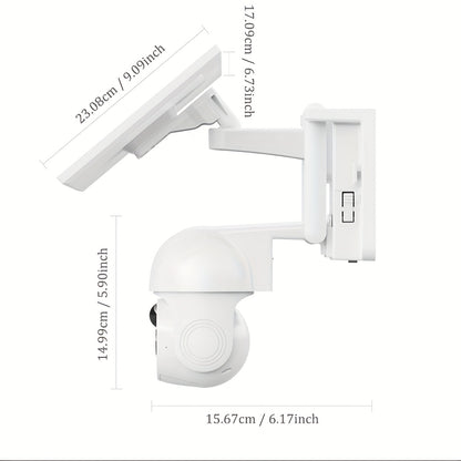 XIAOVV P6 1080P Wireless Outdoor WiFi Solar Security Camera IP65 Motion Detection Full Color Night Vision Two Way Audio Alarm Push Support 2.4GHz Network