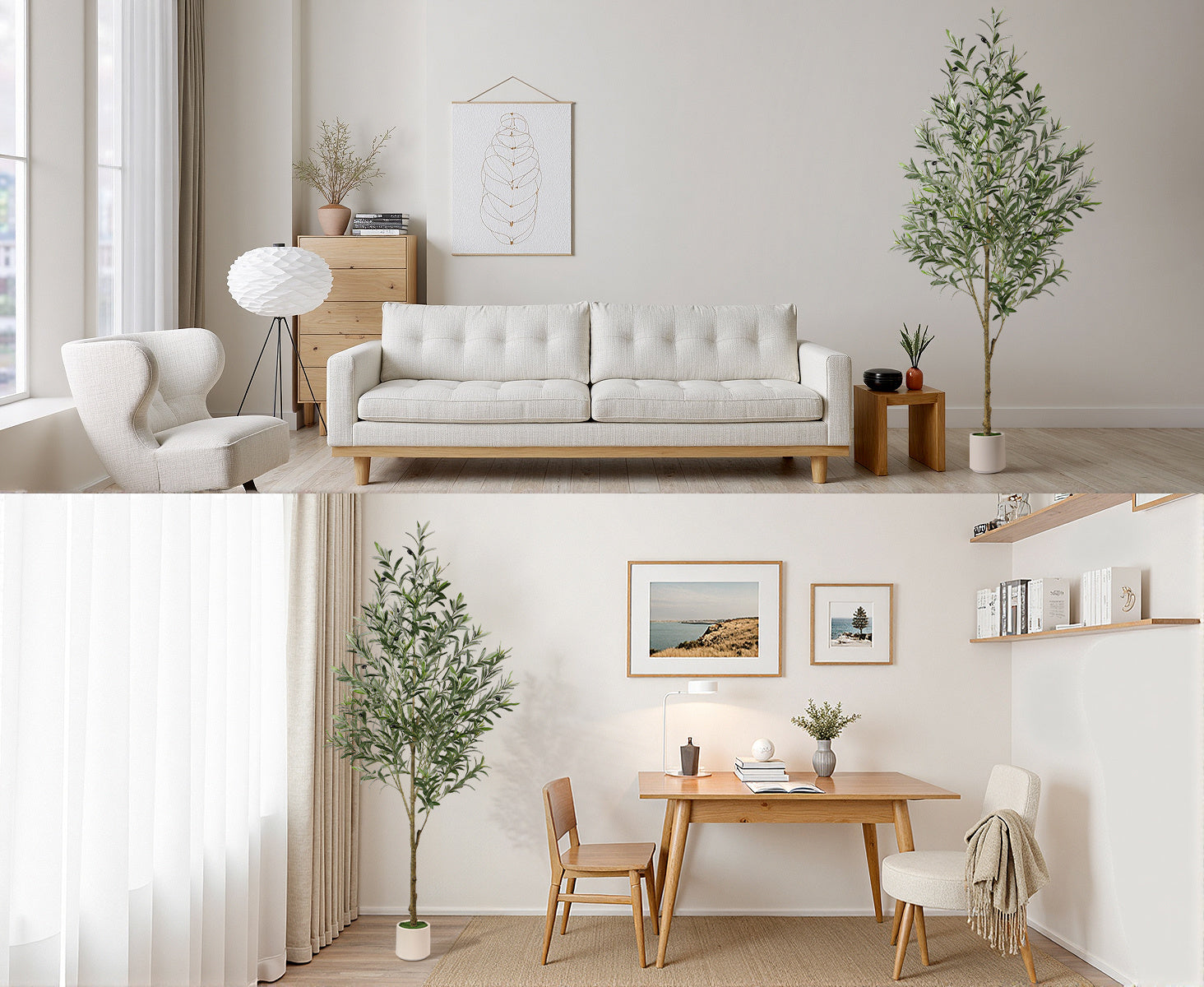 180Cm Artificial Olive Trees, Faux Silk Plant with Lively Artificial Trunk And Lifelike Fruits, Indoor Fake Potted Tree with White Planter for Modern Home Office Living Room Decor, 120/150/180/210/240Cm