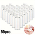 50pcs 100ml/ 3.4oz travel bottle set with flip cover, empty plastic split bottle, can squeeze travel container suitable for travel cosmetics toiletries